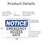 Signmission Emergency Access Gate OSHA Notice Sign, Plastic, 18in W x 12in L, 2PK OS-2PACK-NS-P-1218-L-11744 - alternate 5